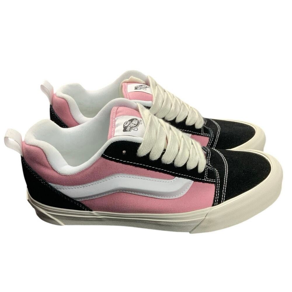 Vans Old Skool Shoes Mens 9.5 Womens 11 Pink Black White Sneakers NWOT *see pics